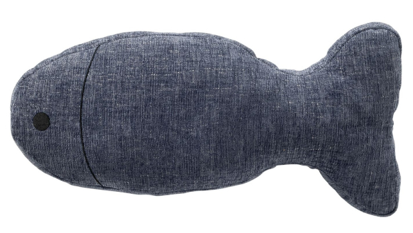 Dutch Decor gefülltes Kissen Fisch 'Fish' 45 x 22 cm Indian Teal - Blau